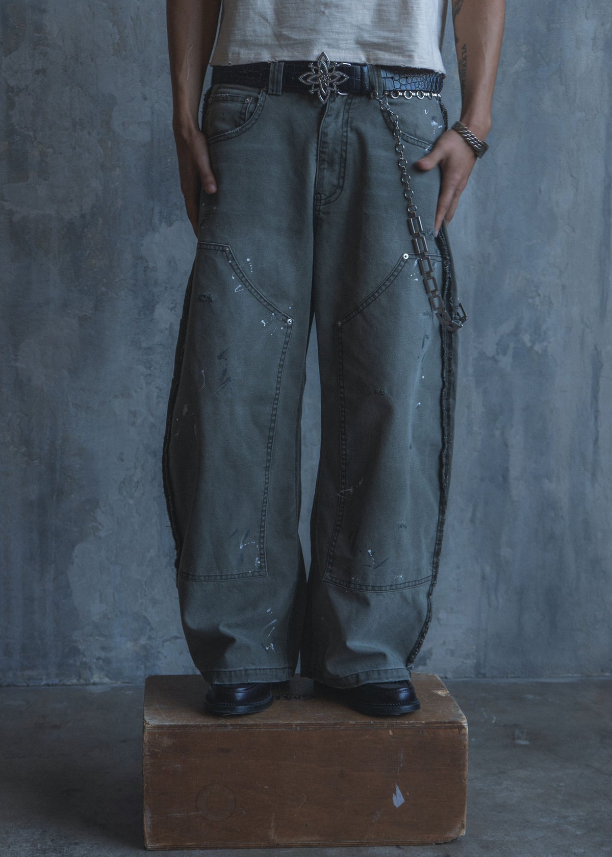 Army Green Double Knee